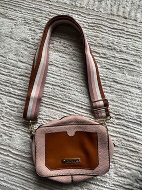 Mudd Crossbody Bag with Striped Adjustable Strap